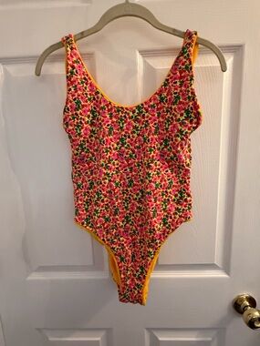 Maaji Floral One-Piece Reversible Swimsuit in Pink, Yellow, Green